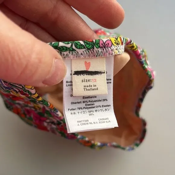 J Crew Girls Bikini Bottom Size 12 Floral - Picture 3 of 4